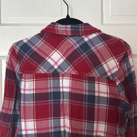 Aeropostale Lightweight Flannel Button Up Long Sleeve Women's Shirt Size Medium - Picture 7 of 8